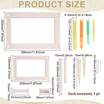 Wood Woven Braiding Disk DIY-WH0591-557C-1