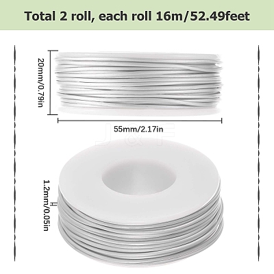 2 Rolls Matte Aluminum Wire AW-SC0001-01-1