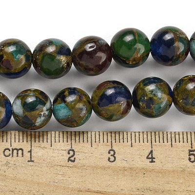 Synthetic Gold Clinquant Stone Beads Strands G-P549-A01-02B-1