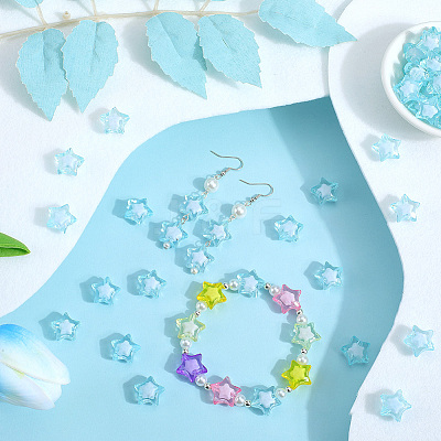 120Pcs Transparent Acrylic Beads TACR-SP0001-11C-1