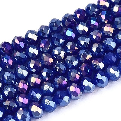Baking Electroplate Glass Beads Strands DGLA-A039-J2mm-B25-1