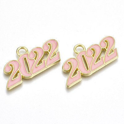 Alloy Enamel Pendants PALLOY-N160-001-04G-RS-1
