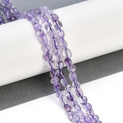 Natural Lavender Amethyst Beads Strands G-P497-01B-21-1
