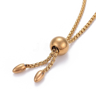 304 Stainless Steel Slider Bracelet/Bolo Bracelets Making MAK-L024-01G-1