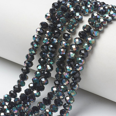 Electroplate Glass Beads Strands EGLA-A034-T4mm-J12-1