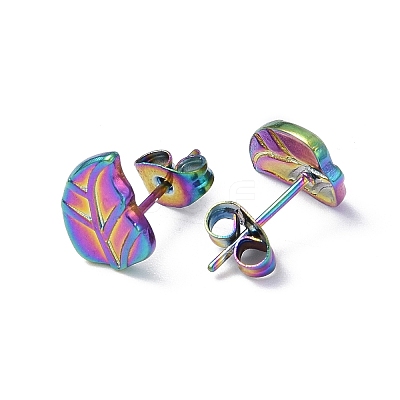 Ion Plating(IP) 304 Stainless Steel Stud Earring for Women EJEW-I285-23MC-1