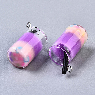Epoxy Resin and Polymer Clay Pendant LS-GLAA-S181-15C-1