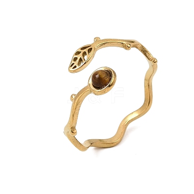 304 Stainless Steel Cuff Open Rings for Women GG-CBA7994-03G-08-1