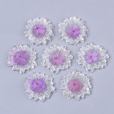 Transparent Clear Epoxy Resin Cabochons CRES-N025-02E-1