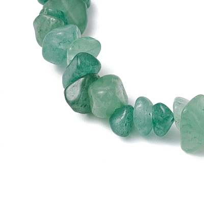 Natural Green Aventurine Chips Stretch Bracelets for Women Men BJEW-JB11341-04-1
