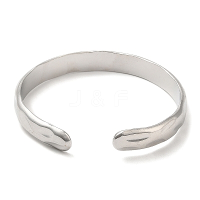Non-Tarnish 304 Stainless Steel Cuff Bangles BJEW-K267-03P-1