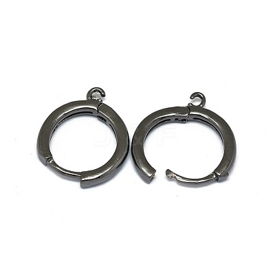 Brass Huggie Hoop Earring Findings PALLOY-F249-19-1