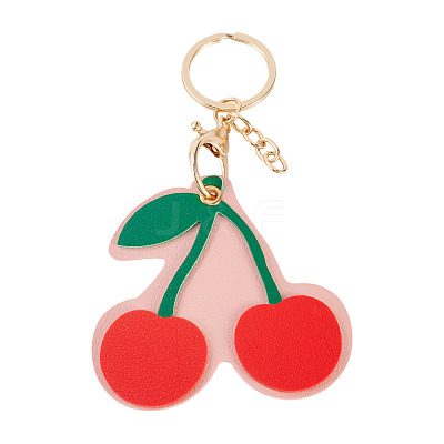 1Pc PU Leather Alloy Keychains KEYC-TA0001-44-1