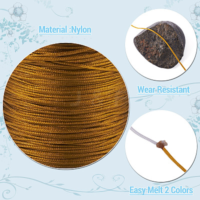 6Rolls 6 Colors Nylon Braided Cord NWIR-TA0001-46A-1