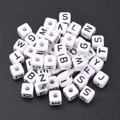 Large Hole Acrylic European Beads SACR-Q103-10mm-01-1