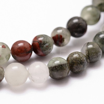 Natural African Bloodstone Beads Strands G-G735-32-8mm-1