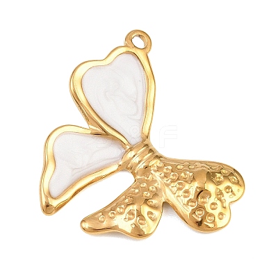 304 Stainless Steel Enamel Pendants STAS-A150-02G-1