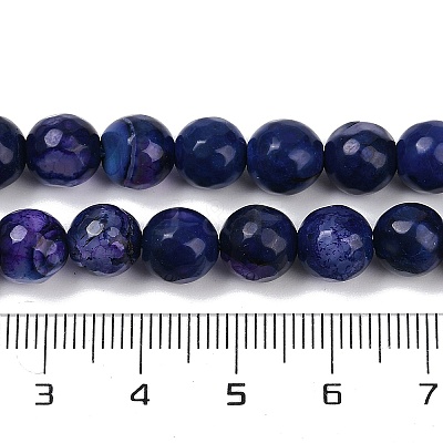 Natural Agate(Dyed & Heated) Beads Strands G-G079-A09-03-1
