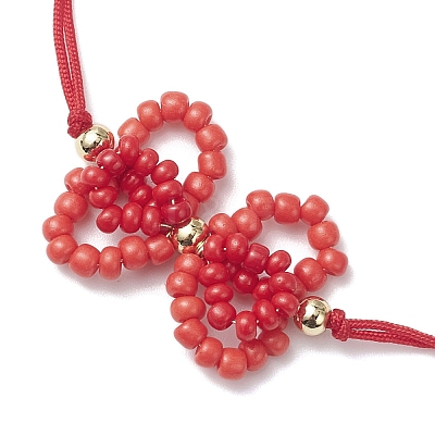 3Pcs 3 Colors Glass Seed Beads Braided Bead Bracelets BJEW-MZ00230-1