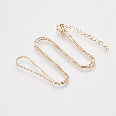 Brass Snake Chain Necklaces X-MAK-T006-11A-KC-1