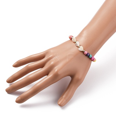 Stretch Kids Bracelets BJEW-JB05787-02-1
