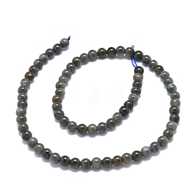 Natural Larvikite Beads Strands G-O201A-07A-1