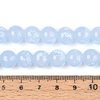 Baking Paint Glass Beads Strands DGLA-N015-10mm-06-1