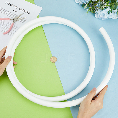2 Rolls Plastic Aluminum Curved Shaped Tube FIND-PH0029-23D-1