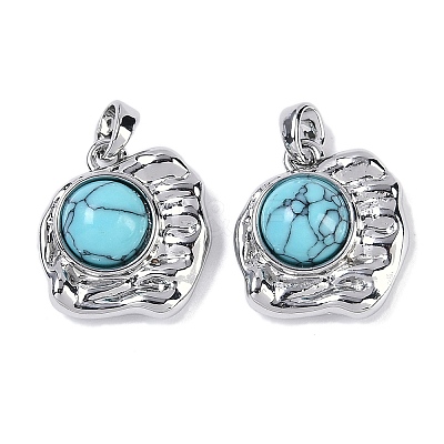 Synthetic Turquoise Pendants KK-U043-43P-B-1