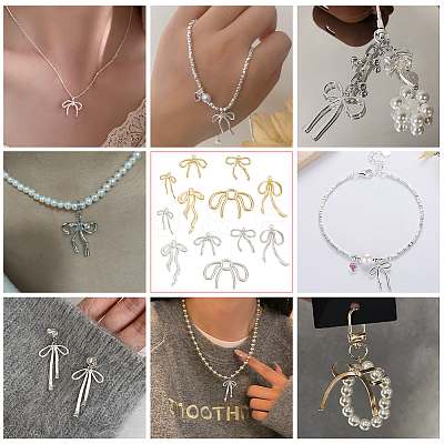 6 Styles 2 Colors Rack Plating Alloy Pendants FIND-PH0022-65-1