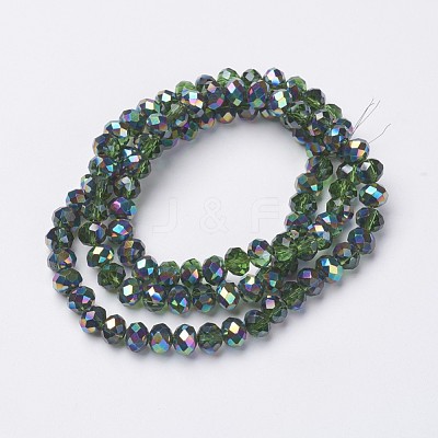 Electroplate Transparent Glass Beads Strands X-EGLA-A034-T4mm-Q04-1