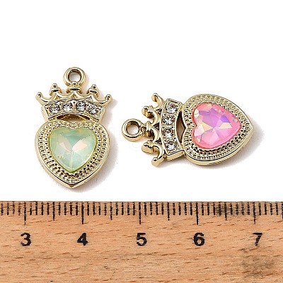 UV Plating Alloy Glass Pendants FIND-K032-10G-1