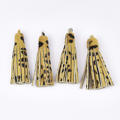 Eco-Friendly Cowhide Leather Tassel Big Pendants FIND-S301-36D-1