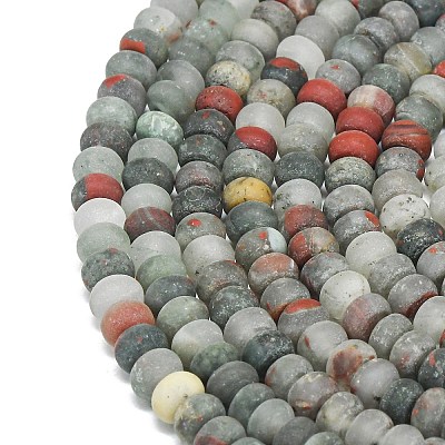 Natural African Bloodstone Beads Strands G-P575-A55-6x4mm-1