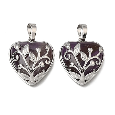 Natural Amethyst Pendants GG-CBA7610-04P-06-1