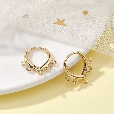 Brass Hoop Earring Findings ZIRC-YW0001-05G-1