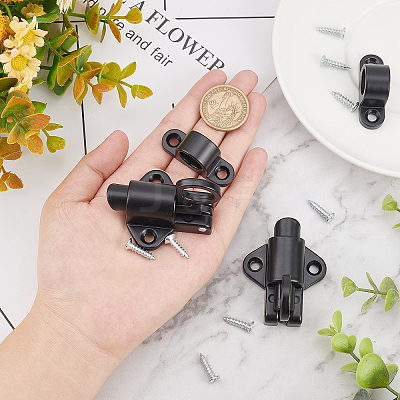 Aluminum & Alloy Lock Catch Clasps AJEW-GF0004-87B-1