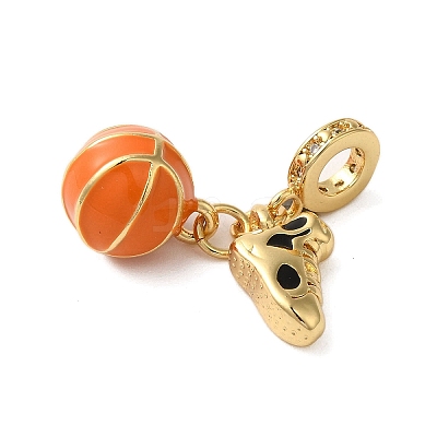 Rack Plating Brass Enamel European Dangle Charms LS-KK-P279-41G-1