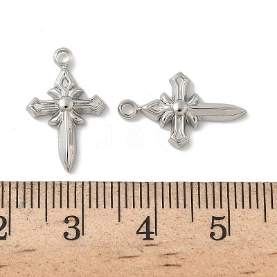 304 Stainless Steel Pendants STAS-D127-07P-1