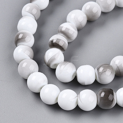 Baking Paint Glass Beads X1-DGLA-N013-8mm-01-1