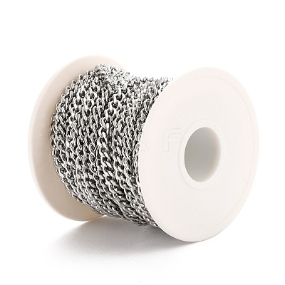 Tarnish Resistant 304 Stainless Steel Cuban Link Chains CHS-K016-03B-P-1