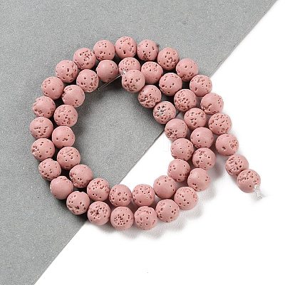 Synthetic Lava Rock Dyed Beads Strands G-H311-08B-08-1