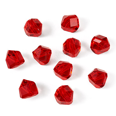 10Pcs Glass Imitation Austrian Crystal Beads GLAA-TADJ0001-11I-1