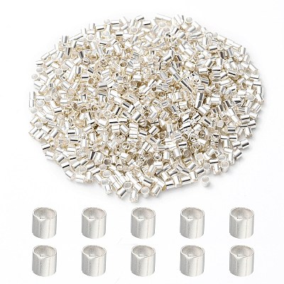 Brass Crimp Beads KK-YW0002-02S-1