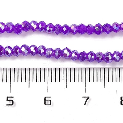 Baking Electroplate Glass Beads Strands X-DGLA-A039-J4mm-B05-1
