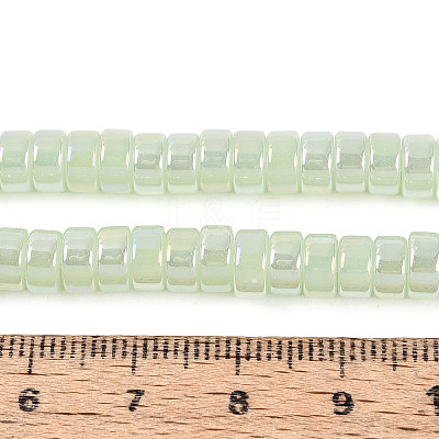 AB Color Plated Imitation Jade Glass Beads Strands GLAA-T026-3x6mm-J02-1