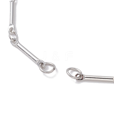 Brass Bar Link Chain Bracelet Making AJEW-JB01219-02-1