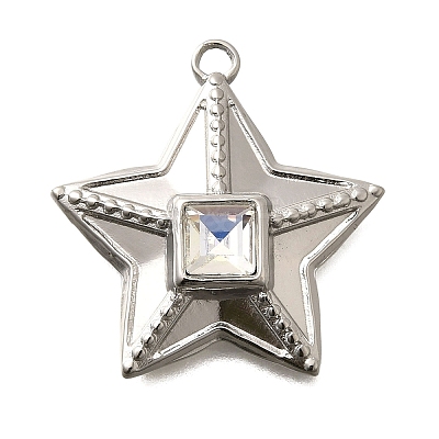 304 Stainless Steel Pendants STAS-Q346-08P-05-1