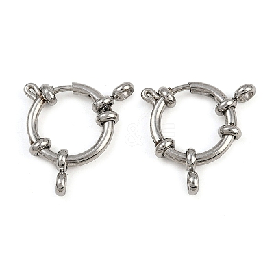 304 Stainless Steel Spring Ring Clasps STAS-B095-03P-04-1
