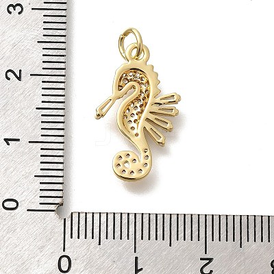 Rack Plating Brass Micro Pave Cubic Zirconia Pendants X-KK-M296-10G-1
